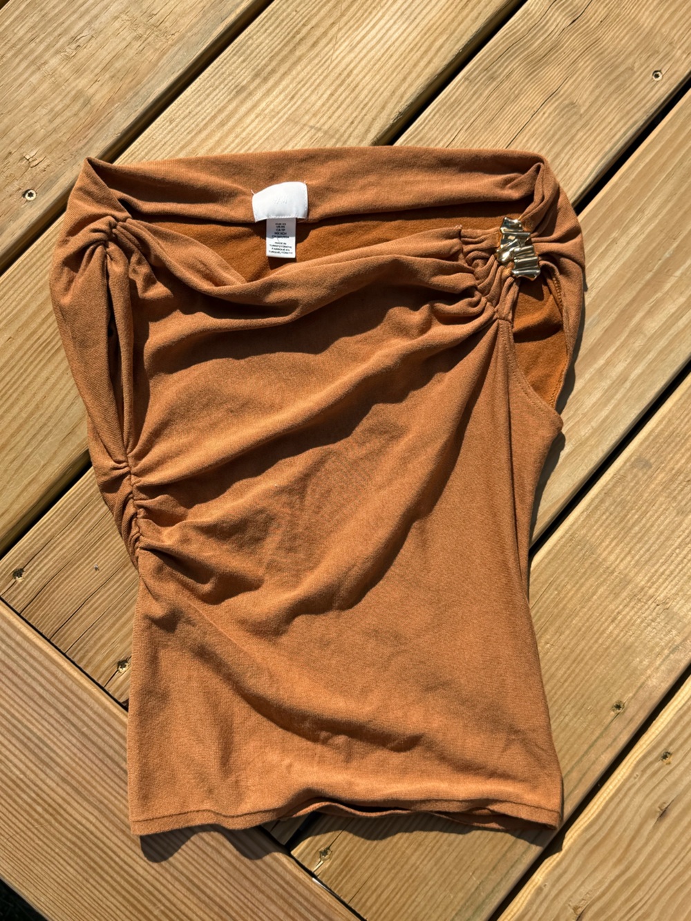 H&M Rust Orange Twist-Detail Camisole